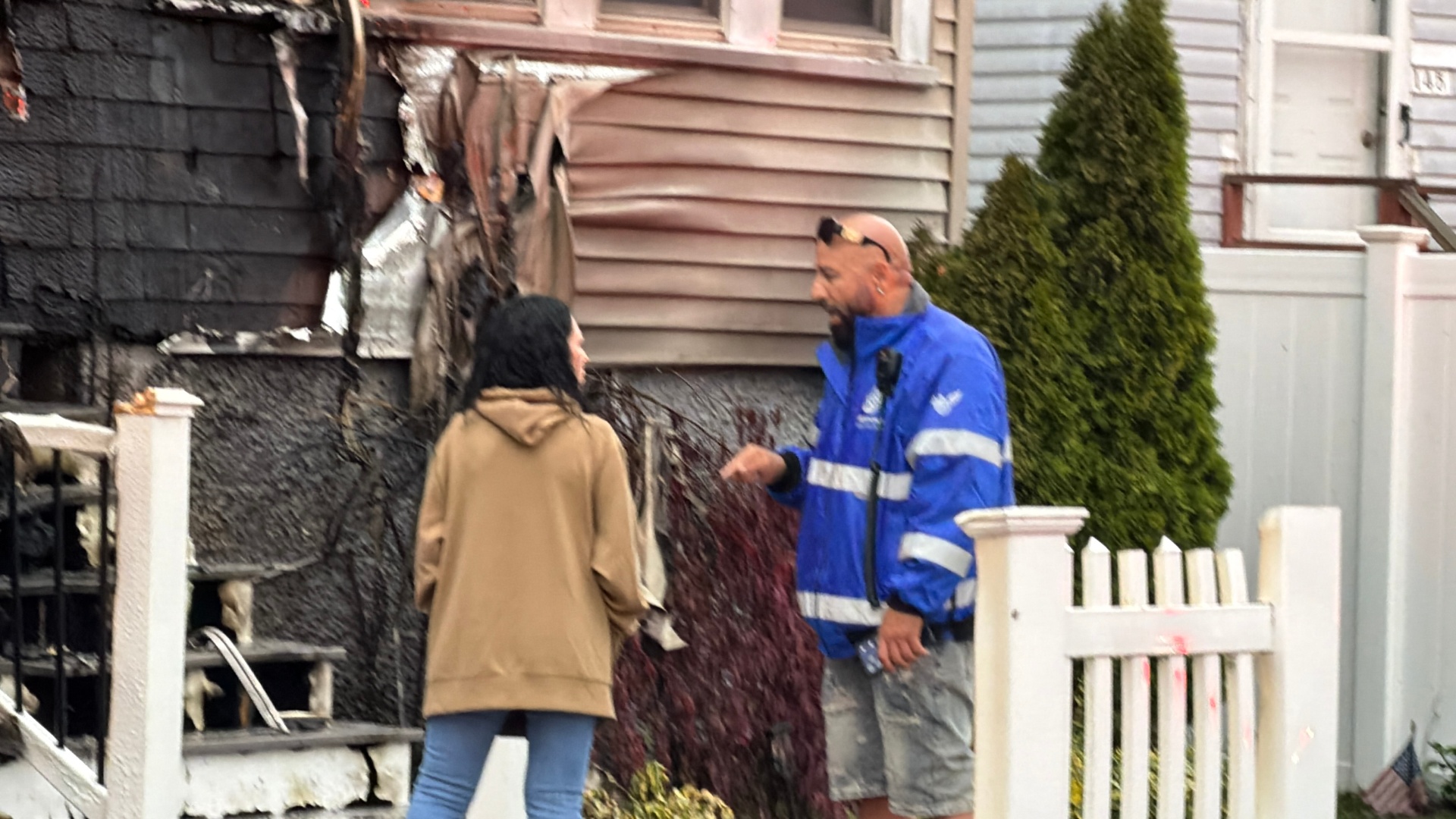 Respond Restoration field manager consulting with affected homeowner