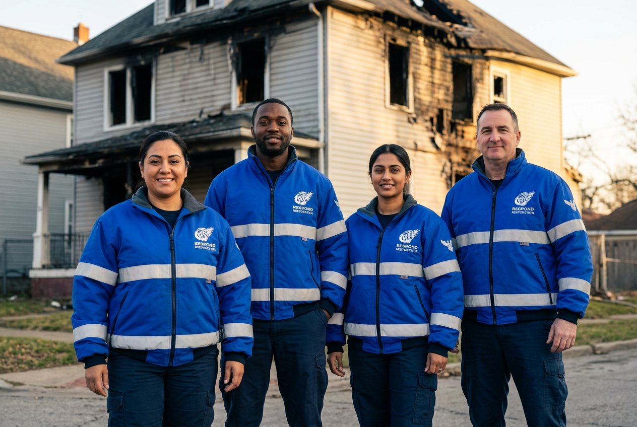 Field crew in reflective uniforms